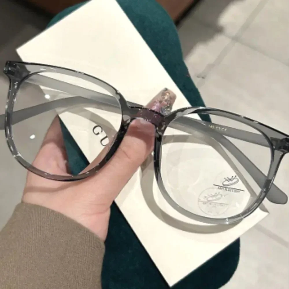 Unisex large round Glasses Gray